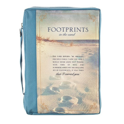 Bible Cover-Footprints-Large