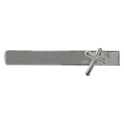 Tie Bar-Cross W/Gift Box-Silver