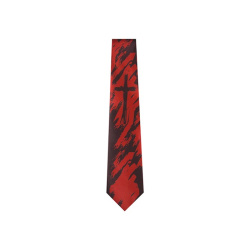 Tie-Cross-Polyester-Red